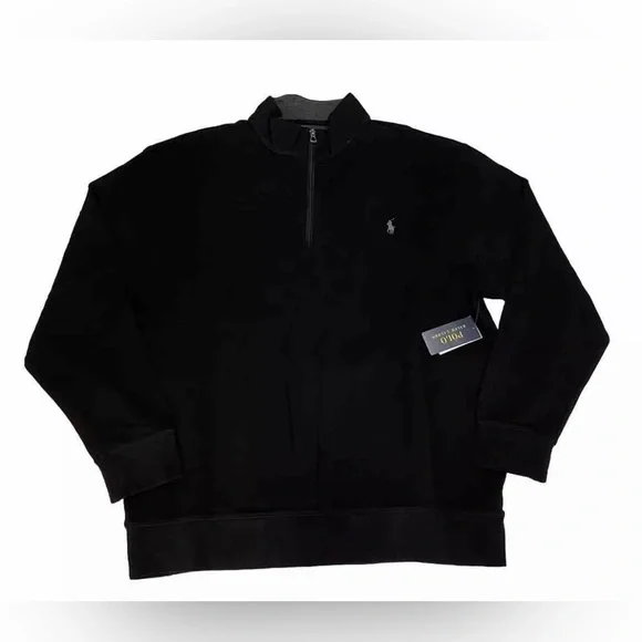 Polo Ralph Lauren Luxury Jersey 1/4 Zip Mock Neck Sweater - Picture 2 of 9